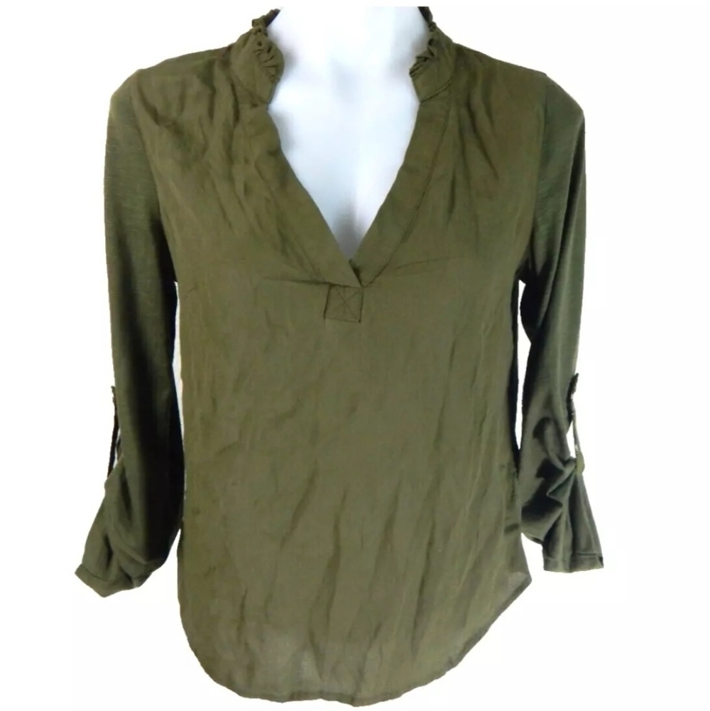 Porridge Anthropologie Aidan Tab Sleeve Top - Picture 2 of 5